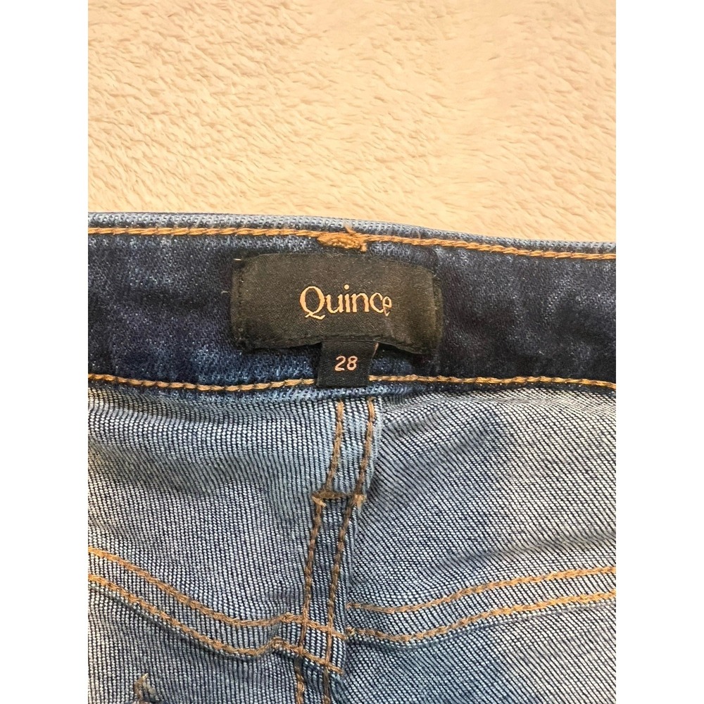 QUINCE Bella Stretch Wide Leg Jean Midnight Blue Women's Size 28 Inseam 30 - Picture 5 of 9